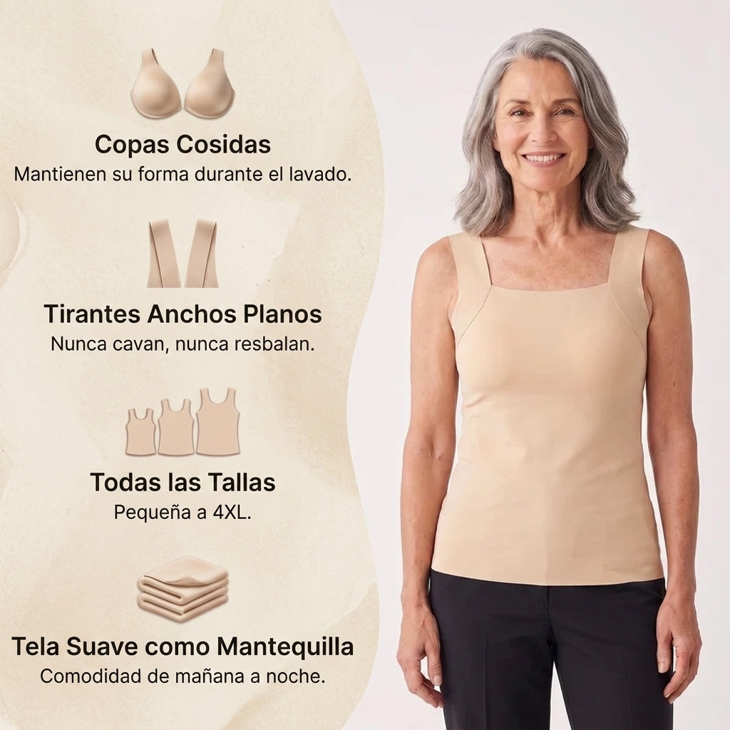 Blusa Naevas - Moldeadora Ultra cómoda con Brasier Integrado