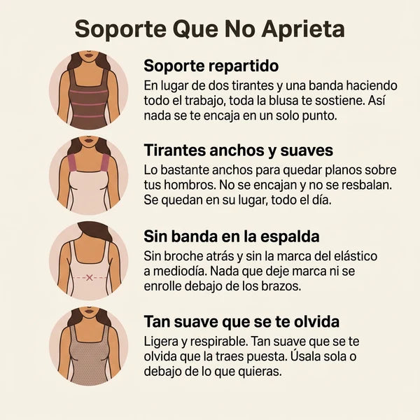 Blusa Naevas - Moldeadora Ultra cómoda con Brasier Integrado